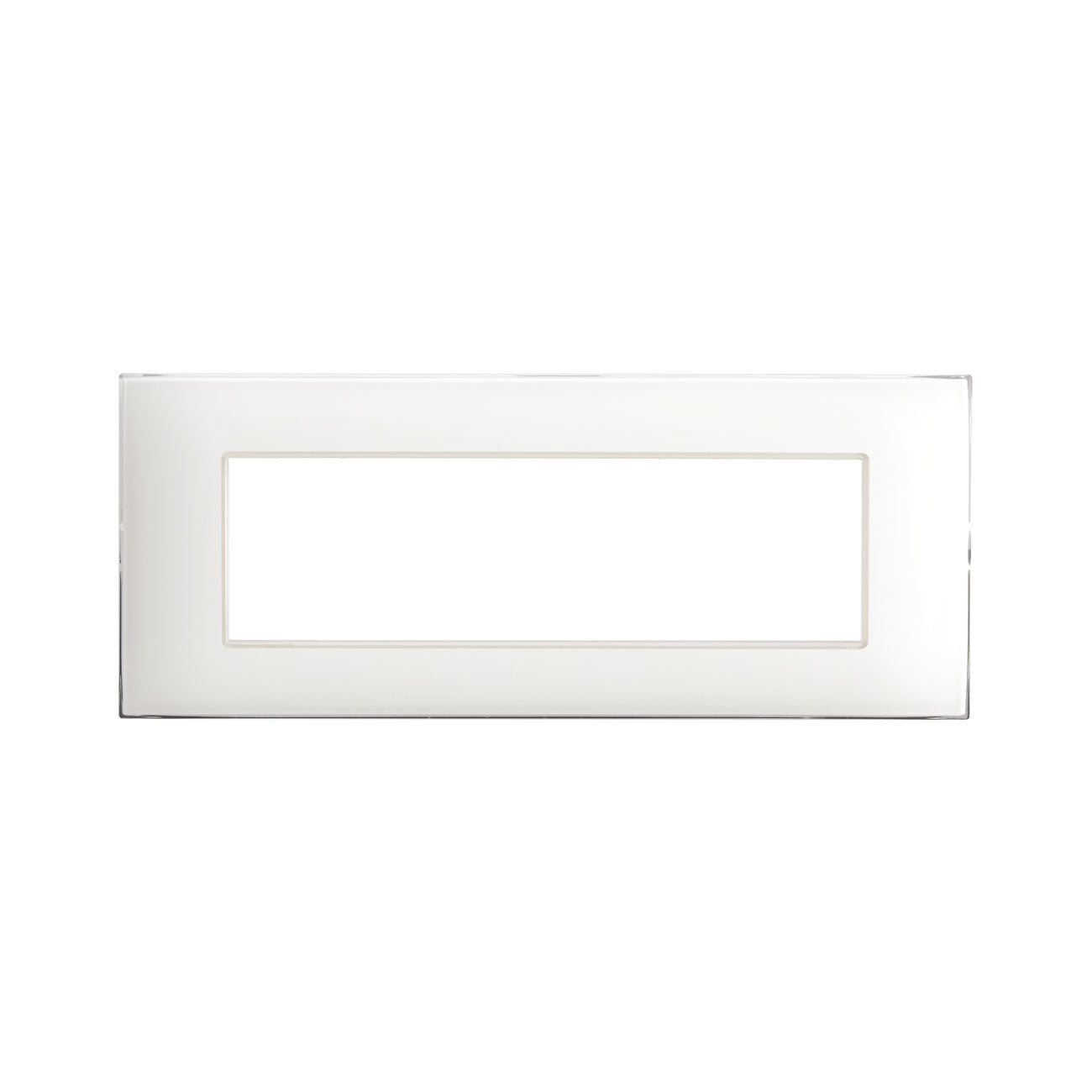 AVE placca tecnopolimero YOUNG S44, colore bianco opaco 3/4/7 moduli 44PJBO