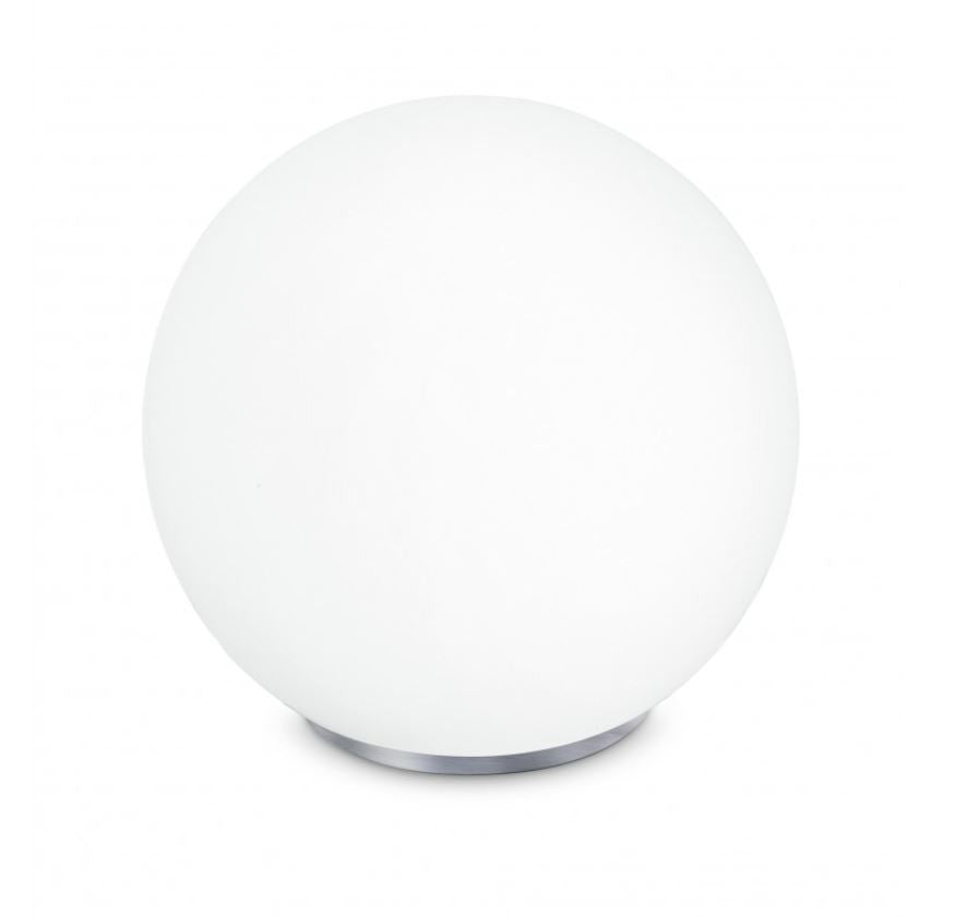 Lume sfera vetro bianco 1XE27 non incl. struttura in metallo cromato D.35cm CITY