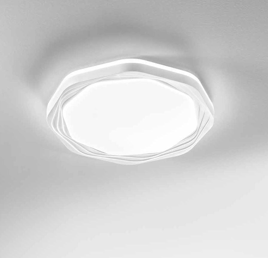 Plafoniera LED in acrilico con cornice irregolare CCT D.42cm 24W 2460LM DAISY