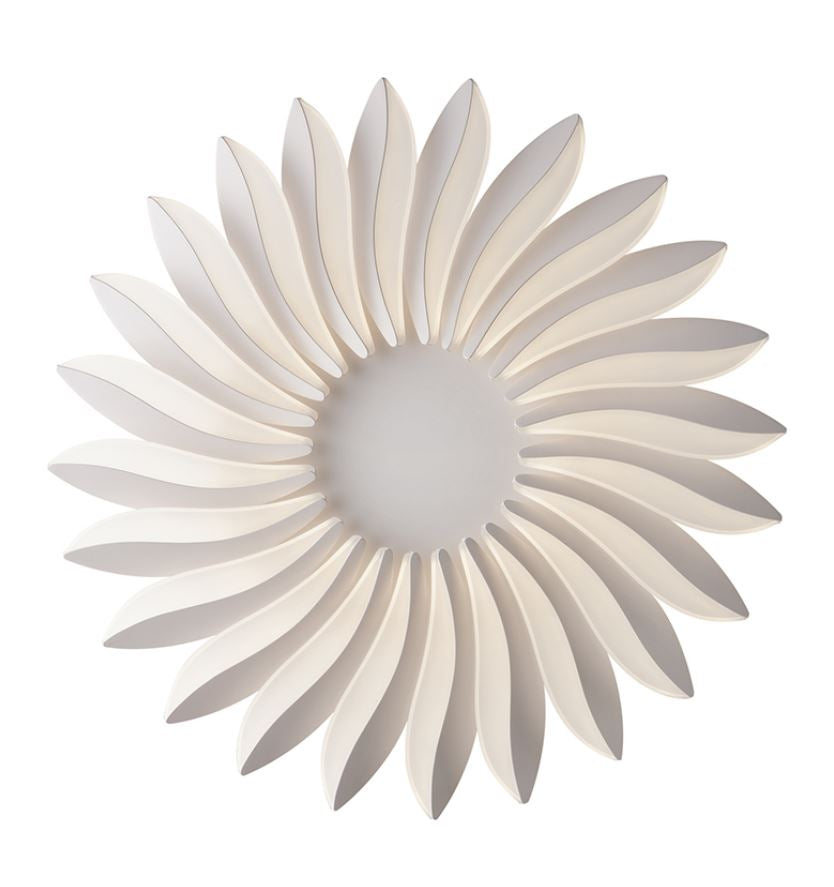 Plafoniera LED in alluminio forma petali bianchi diffusori acrilico 135W 9200LM 4000°k SUNRISE-PL72