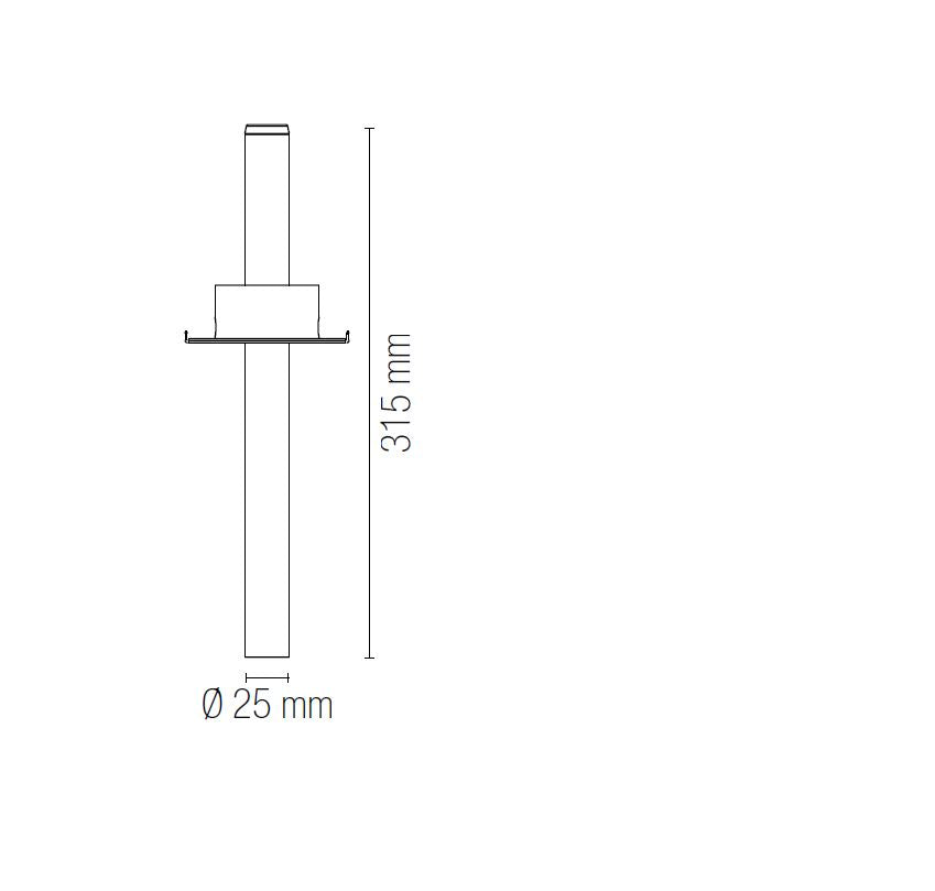 Faretto incasso led cilindro finitura bianco-nero orientabile e regolabile INC-TUBEX 2.5W