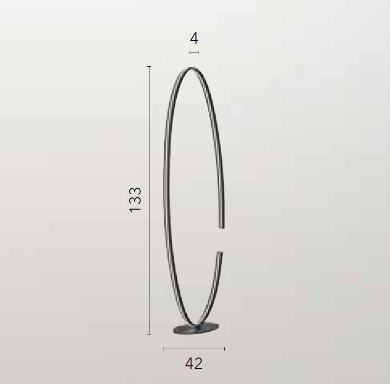 Piantana LED in alluminio nero e diffusore in silicone 25W 3650LM 3000-4000°k CLARKE-PT