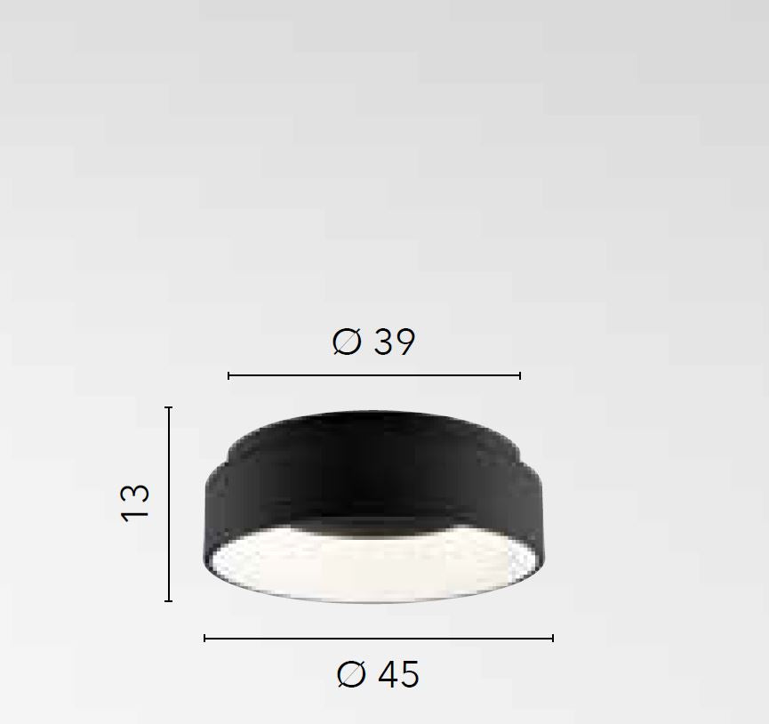 Plafoniera LED circolare in alluminio bianco-nero-oro e diffusore in acrilico 40W CCT 5600LM