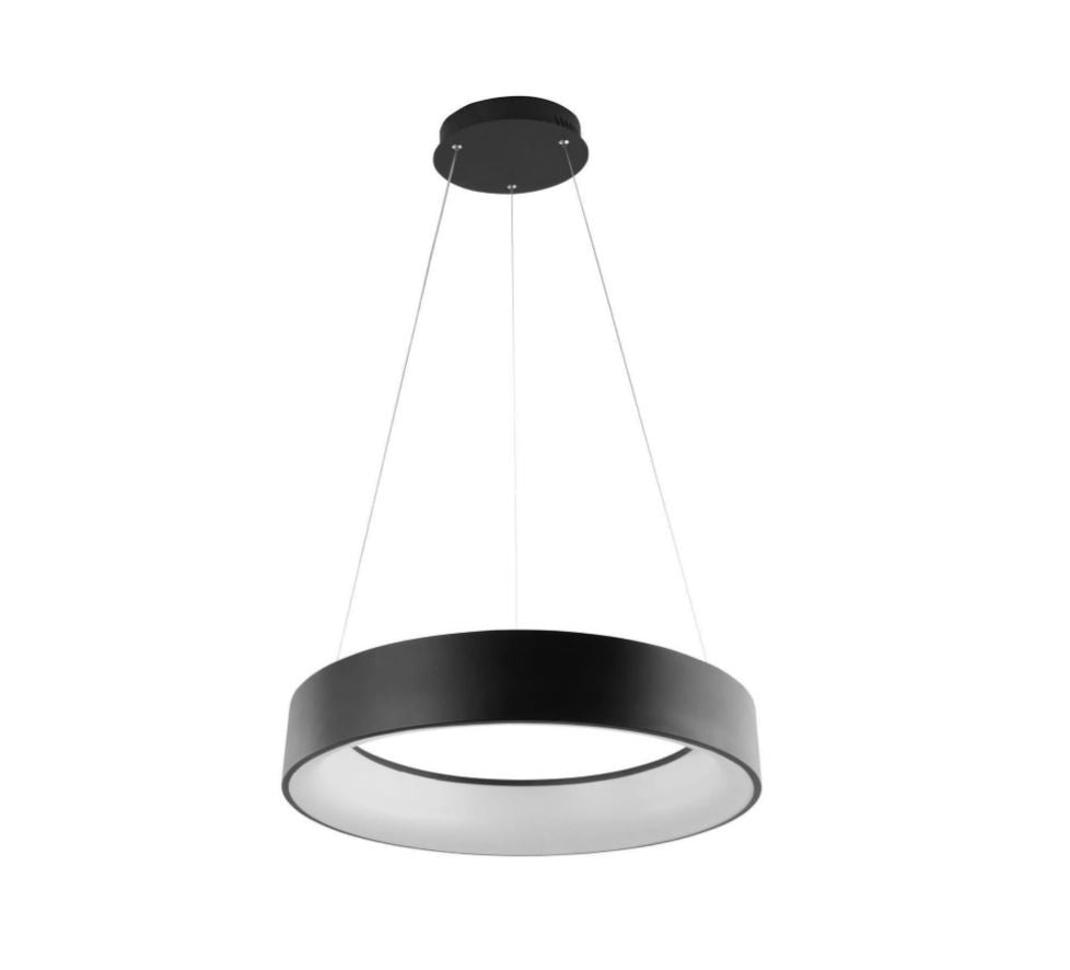 Sospensione LED circolare in alluminio bianco-nero-oro e diffusore in acrilico 60W CCT