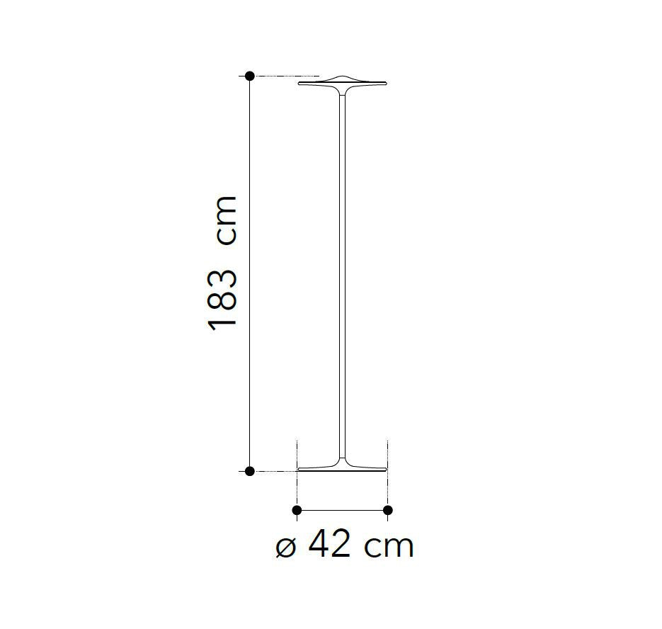 Piantana LED in metallo cromato e cavo in tessuto nero 36W 2880 LM 4000°k IKON-PT