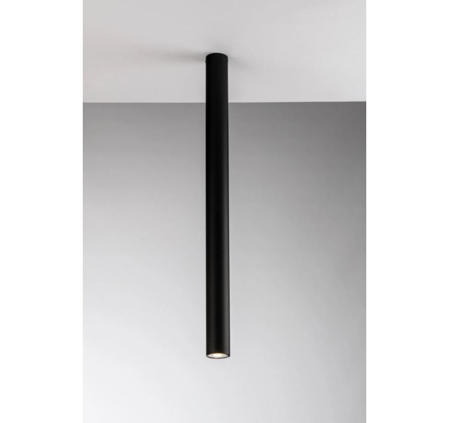 Plafoniera cilindro 1XGU10 non incl. 75 cm bianco-nero-oro-cromo-corten FLUKE-PL75