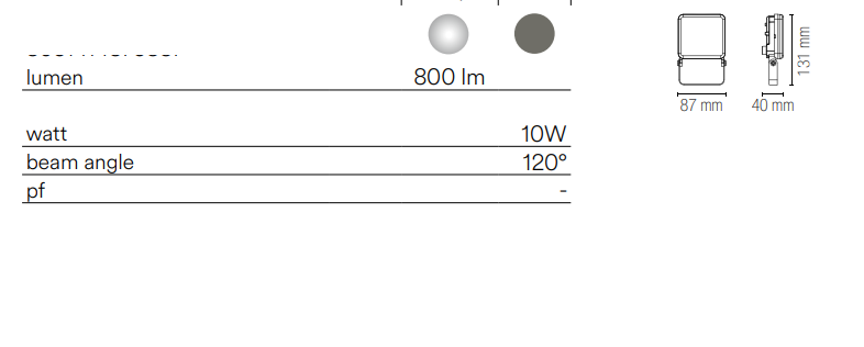 Proiettore per esterno IP65 led in alluminio finitura nero luce natura 4000°k varie potenze PLUTONE