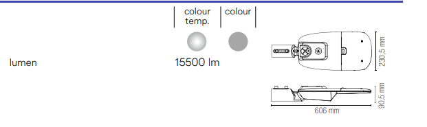 Faro stradale per esterno IP65 in alluminio con lenti in materiale autoestinguente , antiurto e anti-UV led 4000°k STREETWAY