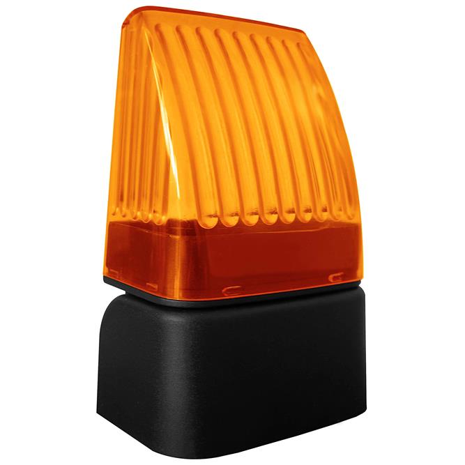 Lampeggiante/segnalatore luminoso universale per cancelli LED 12-24-220V snodato/rotante arancio NOLOGO-SNODO-LEDFULL