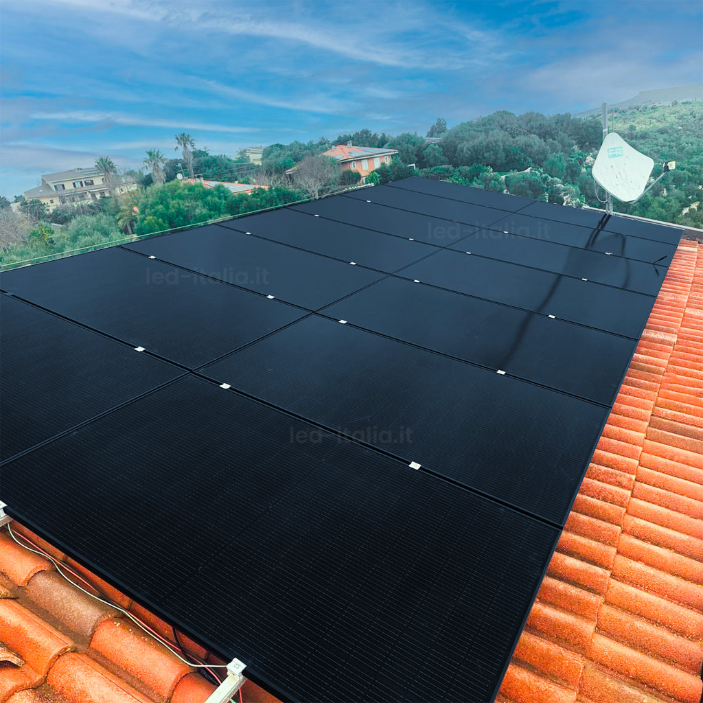 V-TAC Modulo Fotovoltaico SUNPRO TIER-1 da 400W Classe 1, Monocristallino Full Black IP67/IP68