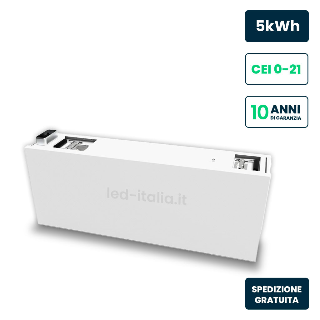 V-TAC Batteria di Accumulo Hiconics HiEnergy (Midea) Aggiuntiva Monofase 5kWh LFP IP65 ad Alta Tensione per espansione Inverter Hiconics HiEnergy Monofase ALL-IN-ONE