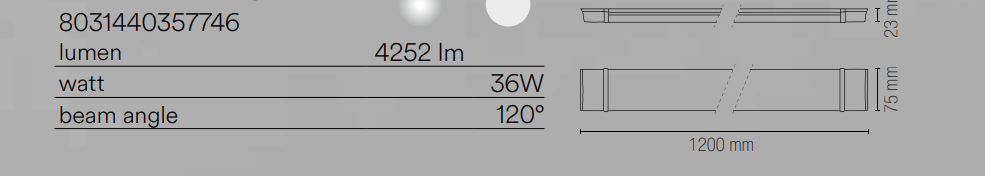 Barra sottopensile ultra sottile led integrato 4000°k struttura in PC bianco e diffusore in PC bianco collezione BATTEN