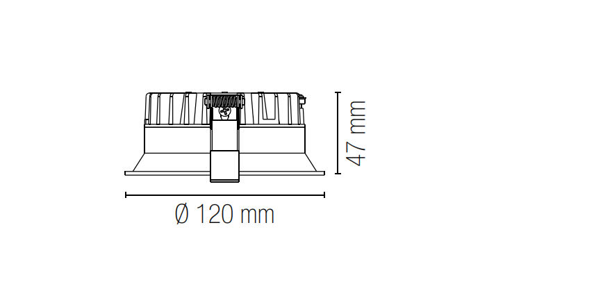 Faretto da incasso con struttura in alluminio antiriflesso bianco satinato rotondo INC-XANTO