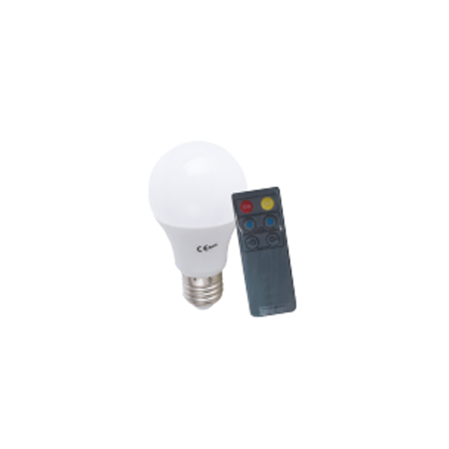 Lampadina LED con telecomando per regolazione luce CCT dimmerabile attacco E27 8.5W 600 lumen 230V