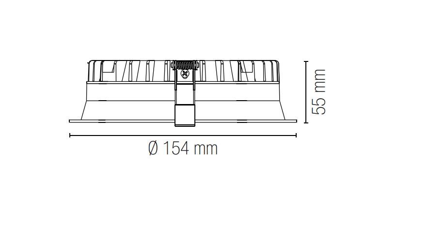 Faretto da incasso con struttura in alluminio antiriflesso bianco satinato rotondo INC-XANTO