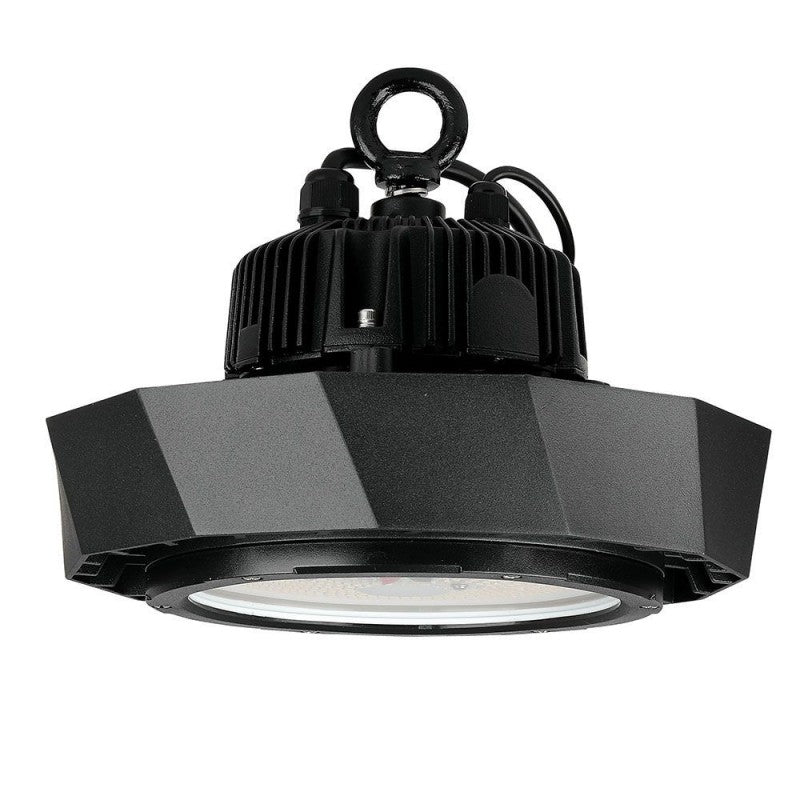 V-TAC PRO Campana Industriale LED Chip Samsung 100W 180LM/W UFO Driver Samsung Colore Nero 120° 6400K IP65 Dimmerabile