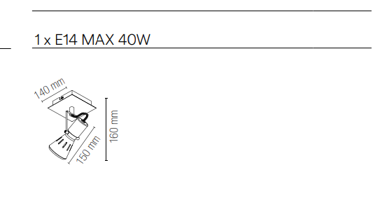 Spot in metallo con punti luce orientabili e finitura cromo lampade E14 non inclusa