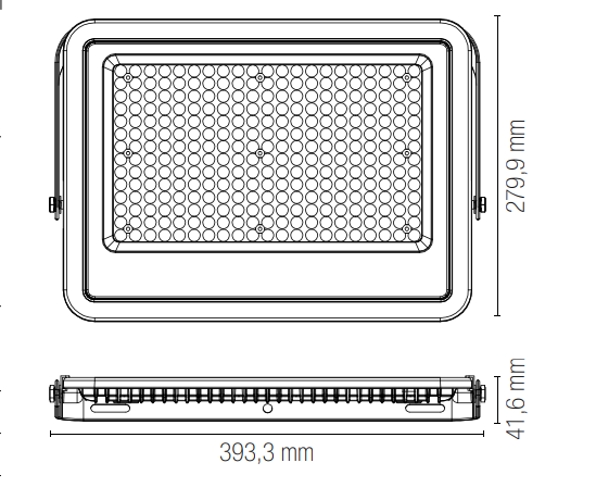 Proiettore per esterno led IP65 alluminio finitura silver 4000-6000°k varie potenze ATHOS