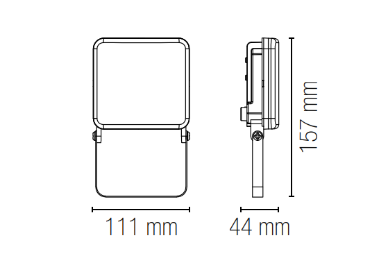 Proiettore per esterno IP65 led in alluminio finitura nero luce natura 4000°k varie potenze PLUTONE