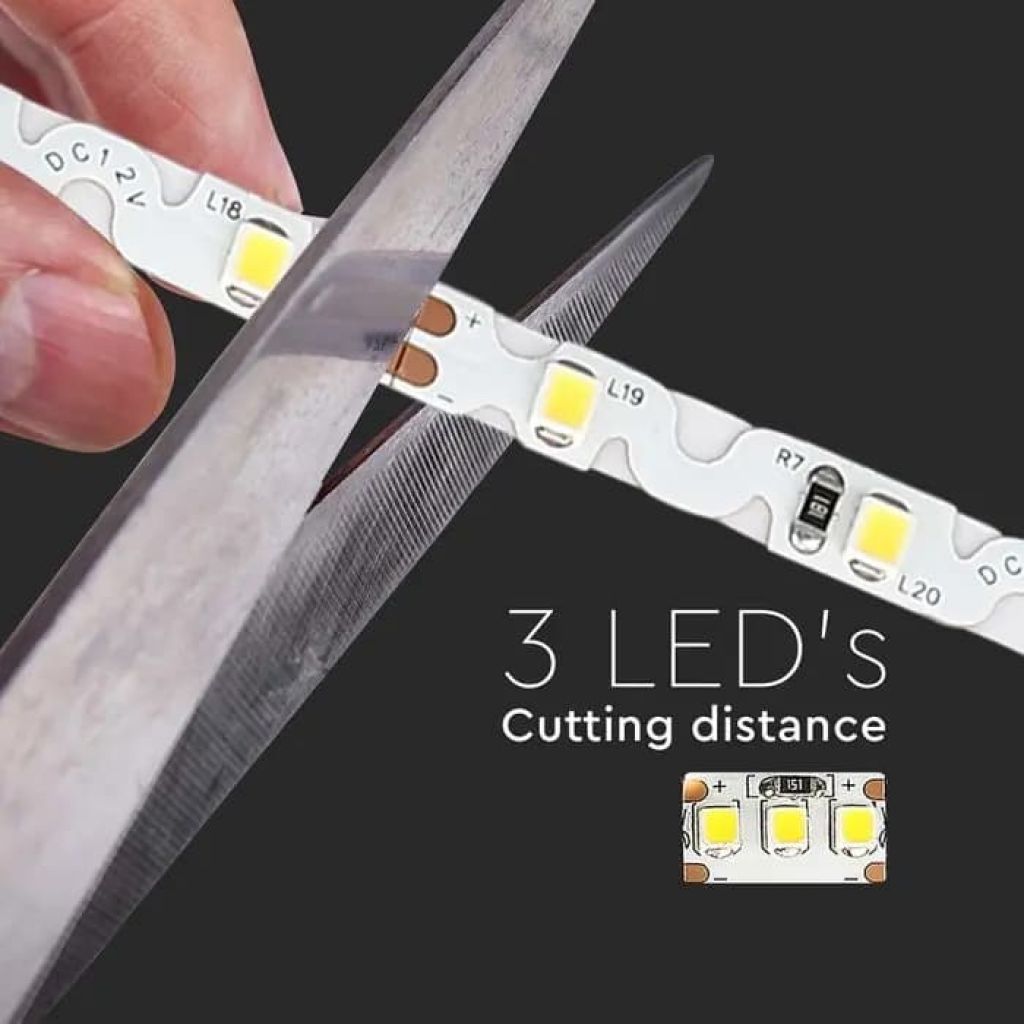 V-TAC Strip LED SMD2835 18W/m 5m 238 LED/m 135LM/W 24V IP20 10mm