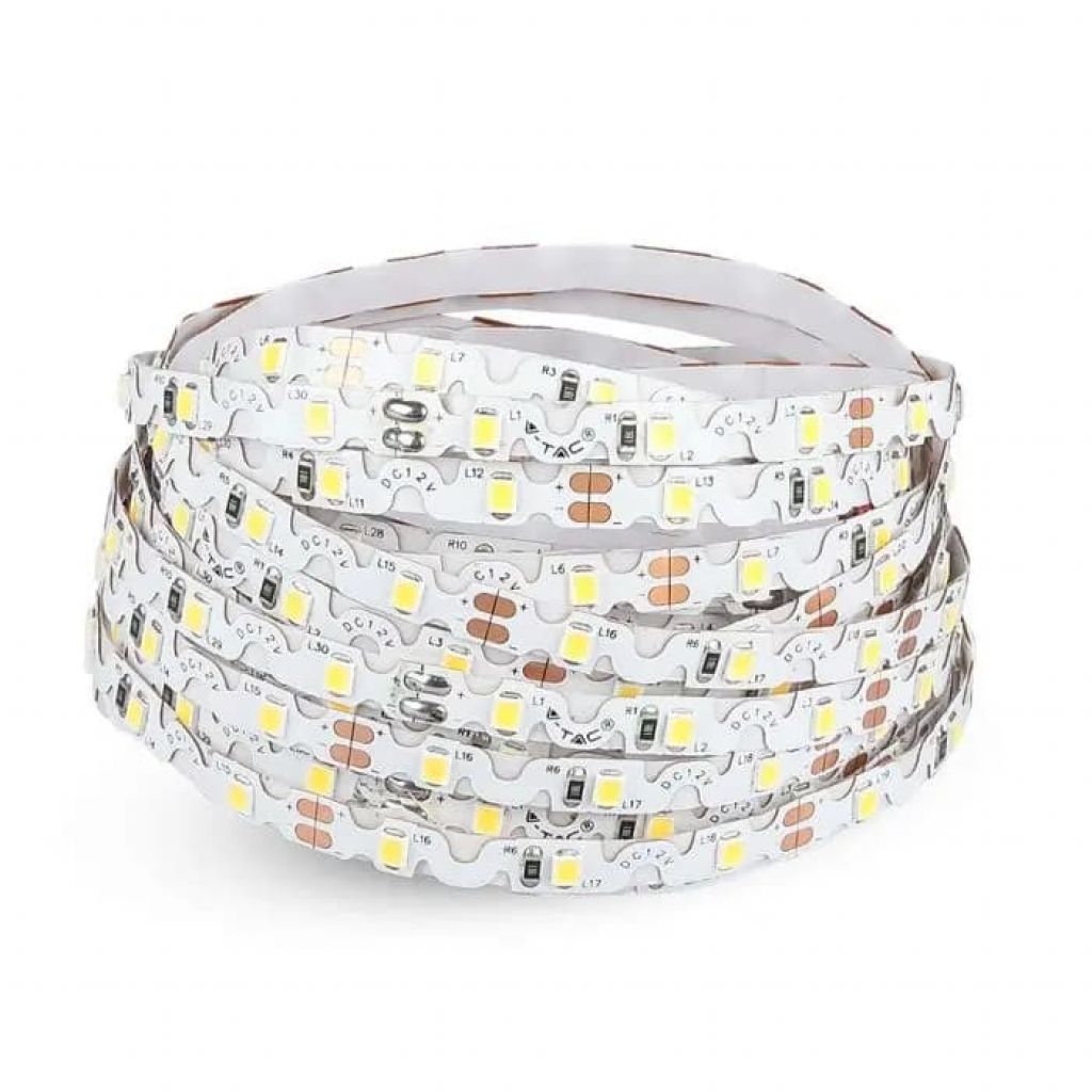 V-TAC Strip LED SMD2835 18W/m 5m 238 LED/m 135LM/W 24V IP20 10mm