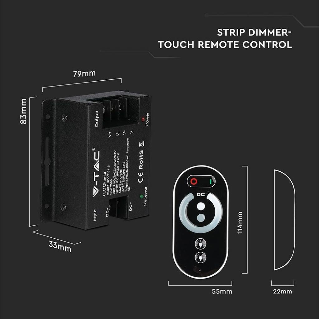 V-TAC Controller per Strip LED Dimmerabile Telecomando Touch