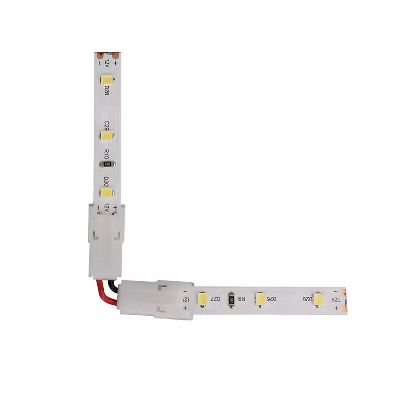 V-TAC Connettore a forma di L per Strip LED 10mm Innesto rapido tramite clip 2 Pin