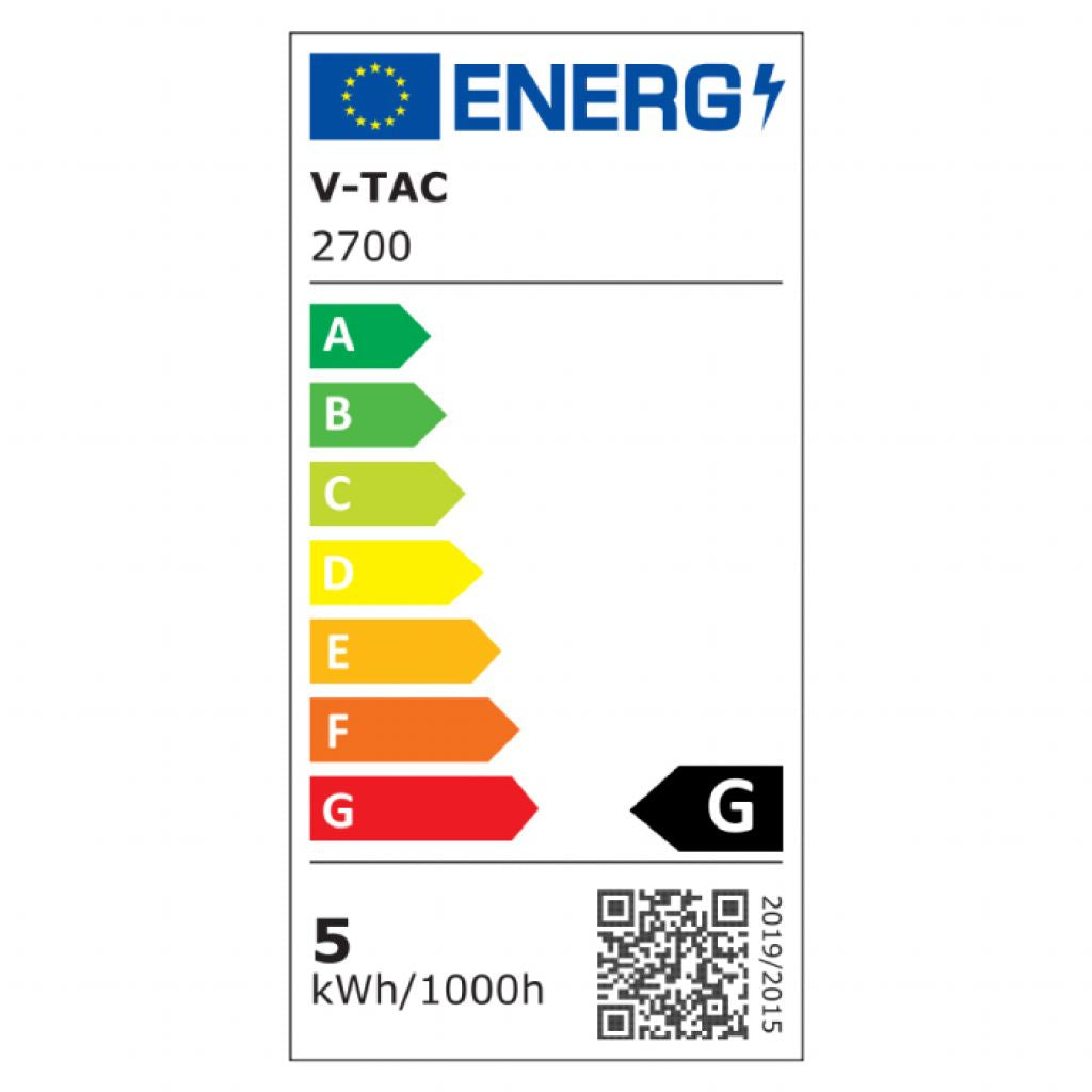 V-TAC Lampadina LED E27 5W G125 Filamento Ambrato Scritta Love 2200K