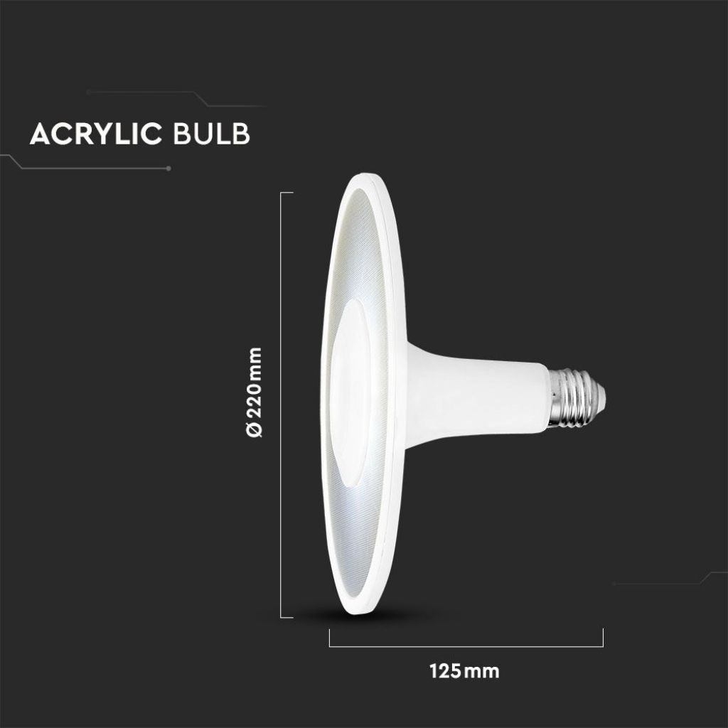 V-TAC PRO Lampadina LED Chip Samsung E27 18W UFO Acrilico Plastica 4000K