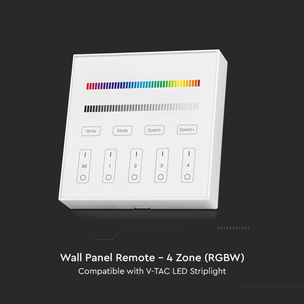 V-TAC Controller da Muro Wifi per Strip LED RGB+W 4 Zone