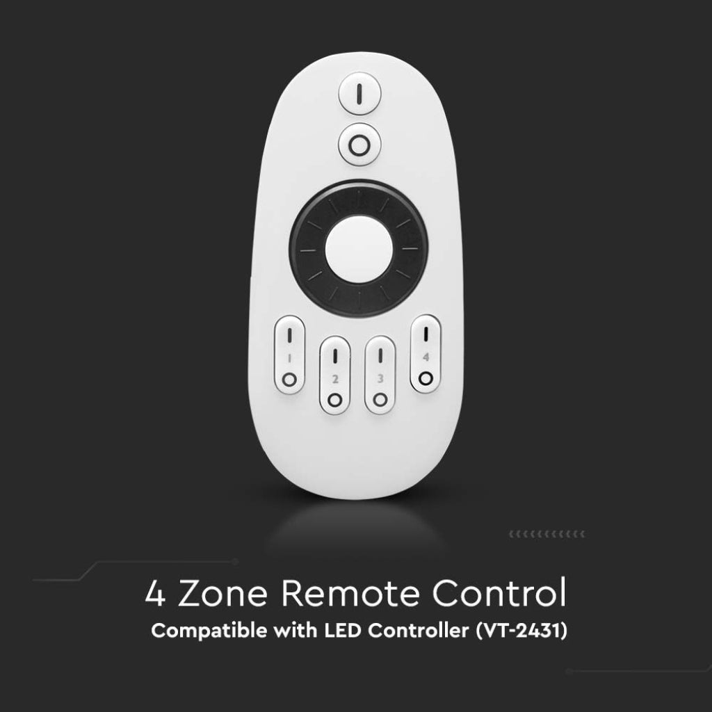 V-TAC Telecomando per controller di Strip LED 4 Zone Colore Bianco