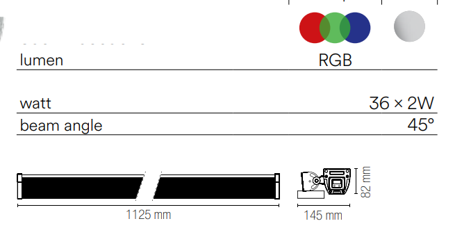 Proiettore per esterno IP65 in alluminio led integrato RGB WALLWASHER