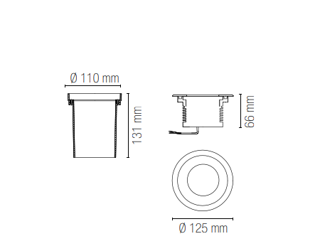 Incassi calpestabili IP67 in alluminio pressofuso e ghiera in acciaio 316 led integrato RGB rotondo IRIDE