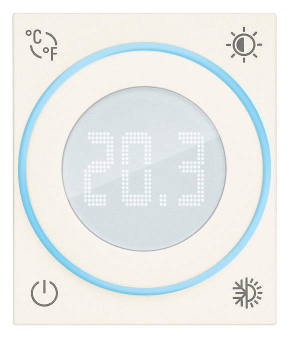 Termostato rotella 100-240V 2 moduli alimentazione 100-240 V 50/60 Hz Vimar Linea bianco-nero-canapa 30440.B/G/C