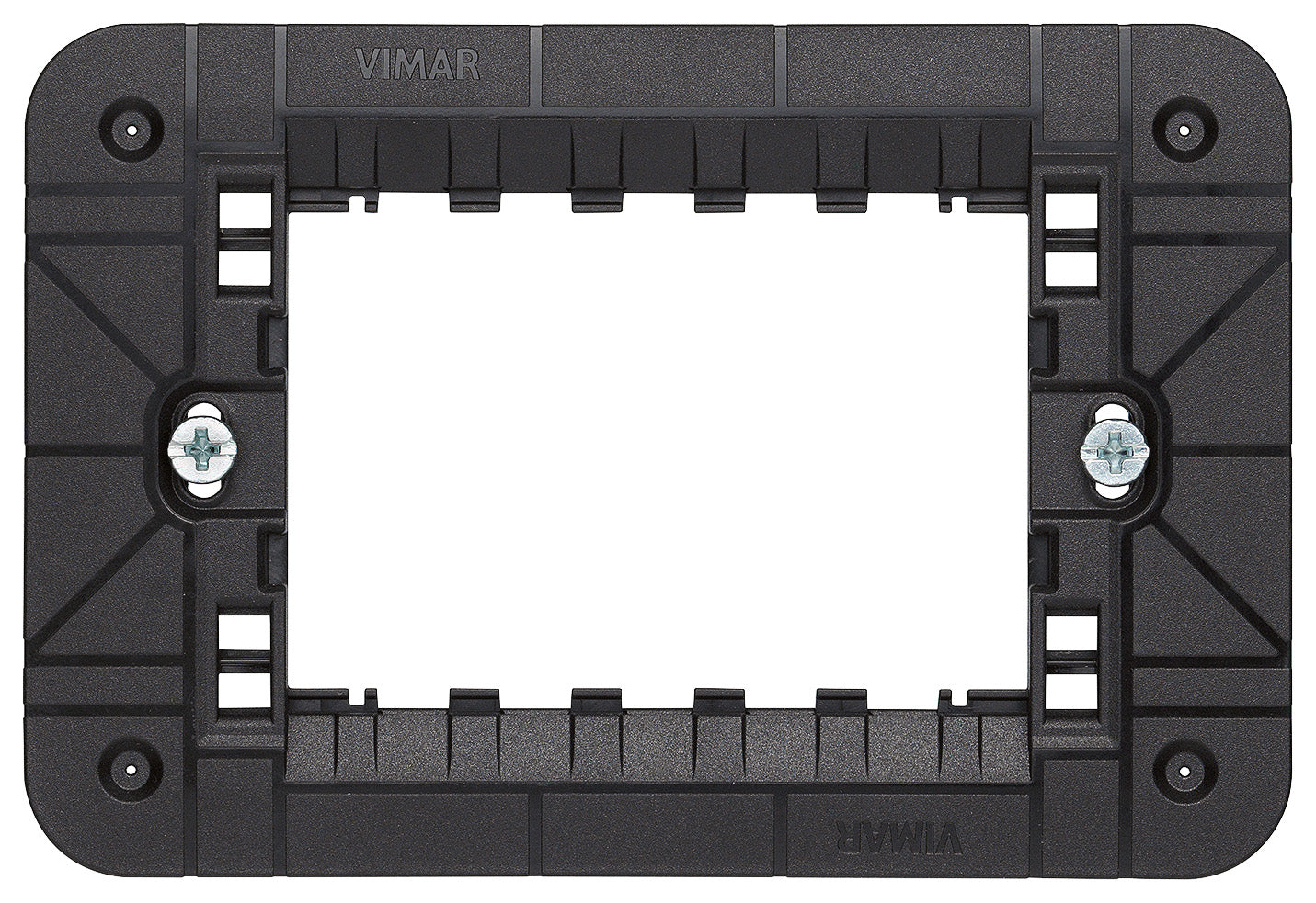 Supporto antieffrazione 3 moduli, con viti, per scatole 3 moduli Vimar Linea 30613AE