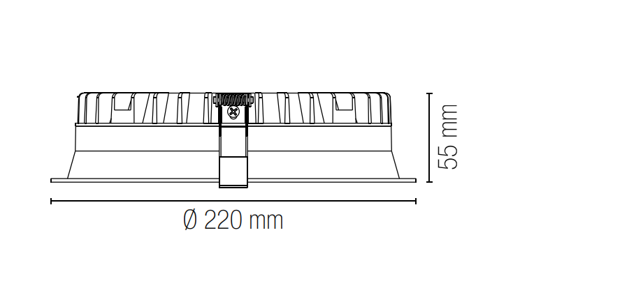 Faretto da incasso con struttura in alluminio antiriflesso bianco satinato rotondo INC-XANTO