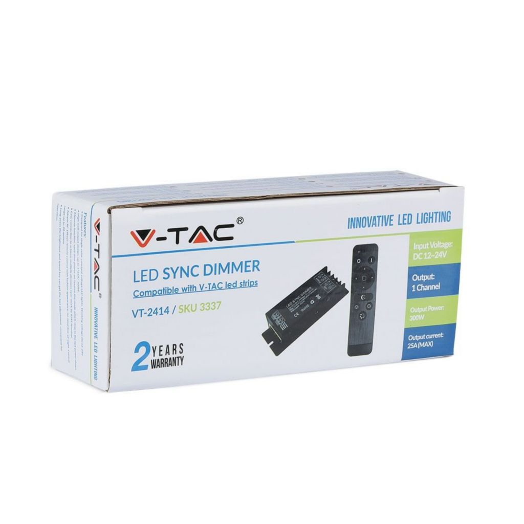 V-TAC Controller per Strip LED Dimmerabile Porta RJ45 con Telecomando (Max 300W)