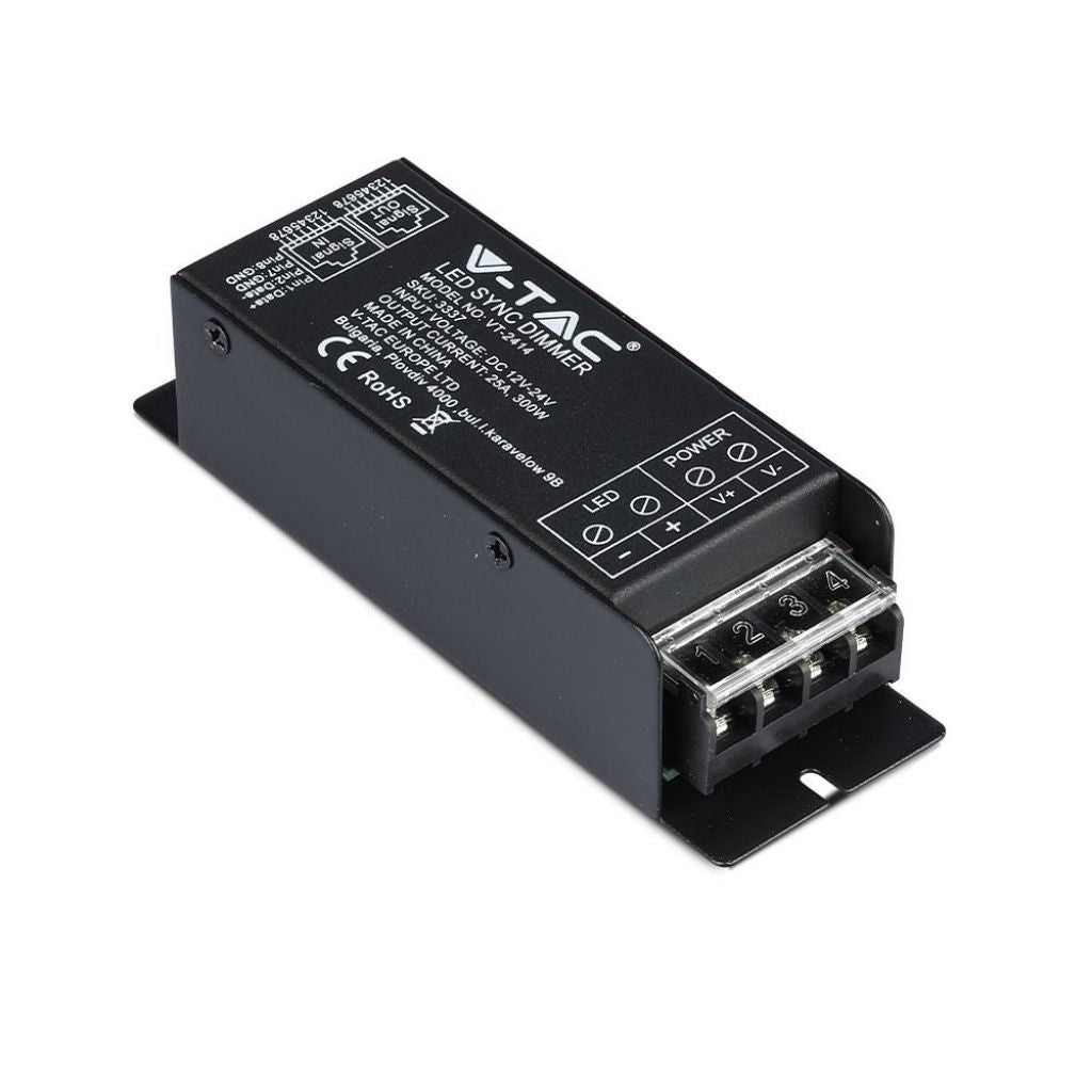 V-TAC Controller per Strip LED Dimmerabile Porta RJ45 con Telecomando (Max 300W)