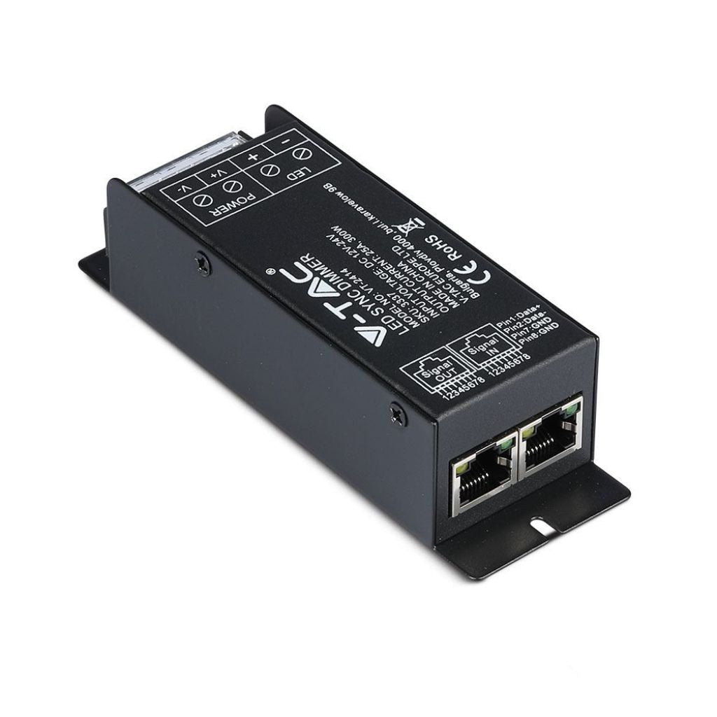 V-TAC Controller per Strip LED Dimmerabile Porta RJ45 con Telecomando (Max 300W)