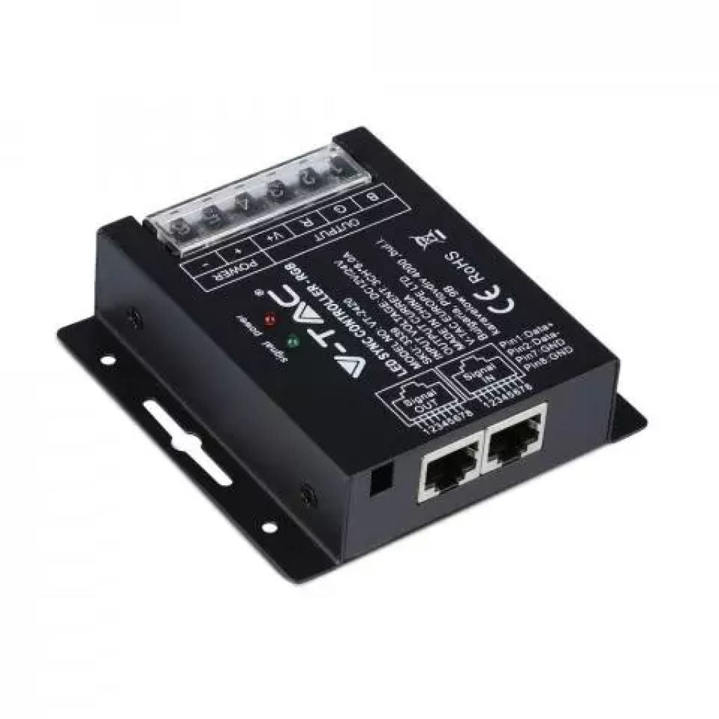 V-TAC Controller per Strip LED RGB Dimmerabile Porta RJ45 con Telecomando 25 Tasti