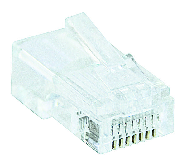 SPINA PLUG RJ45 8P/8C per UTP CAT5 CONFEZIONE 100 PZ.