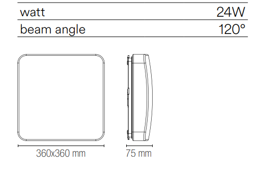 Plafoniera led integrato in acrilico PMMA effetto cielo stellato quadrata CCT collezione MOON