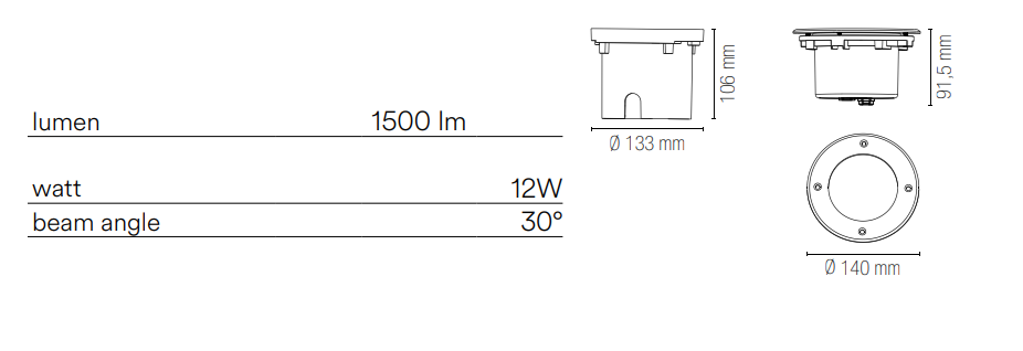 Segnapasso calpestabile IP67 rotondo in acciaio inox luce natura/calda varie misure driver inclusoWALK