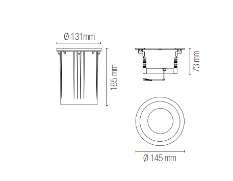 Incassi calpestabili IP67 in alluminio pressofuso e ghiera in acciaio 316 led integrato RGB rotondo IRIDE