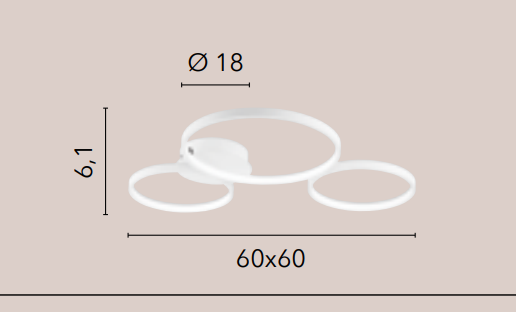 Plafoniera in alluminio bianco con diffusore in silicone CCT 40W 5200LM led FREDY-PL3