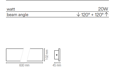 Applique per esterno in cemento bianco IP65 led integrato luce natura 4000°k varie dimensioni PARKER