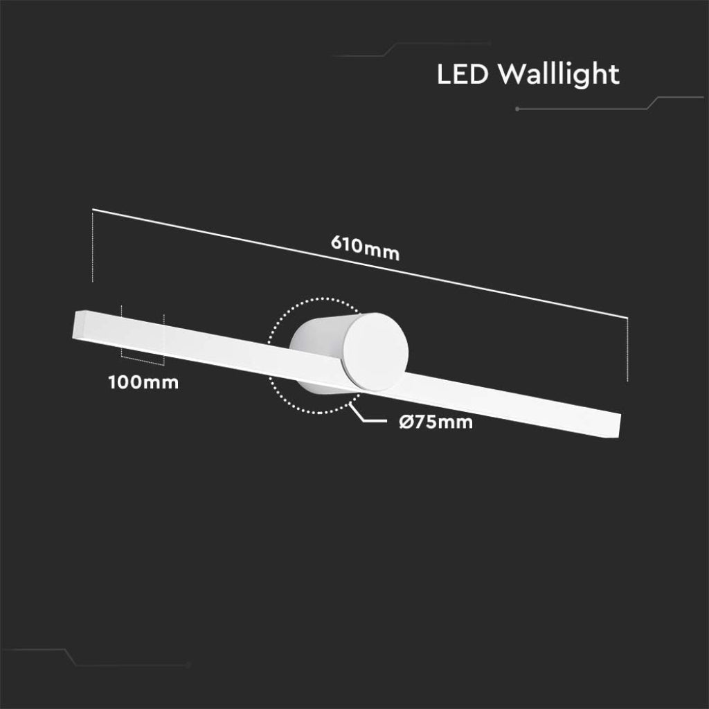 V-TAC Lampada LED da Specchio 12W Colore Bianco 4000K IP20