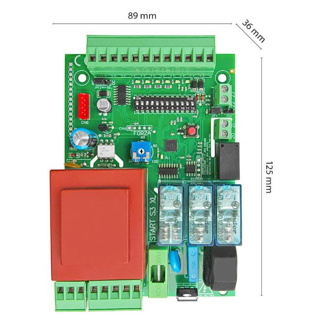 Centrale monofase di comando per un motore scorrevole o basculante 230Vac NOLOGO-STARTS3XL