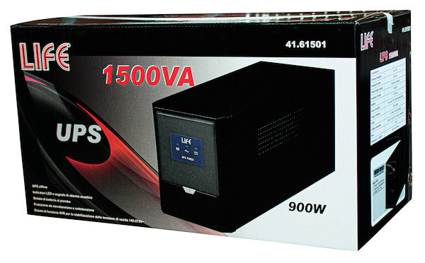 UPS OFF-LINE 1500VA/900W, 2 Batterie 12V 9Ah, Case metallico