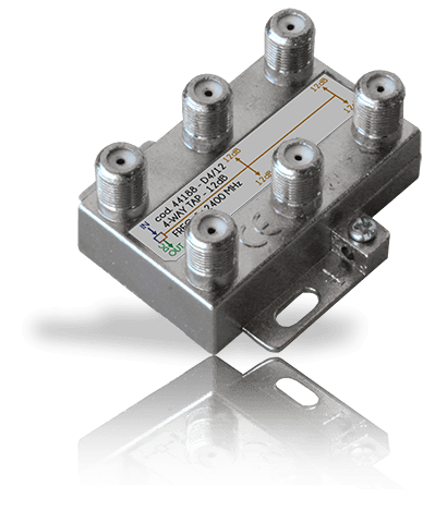 Derivatore a 4 vie con 12dB di derivazione + 1 via passante con passaggio di corrente continua JOL44188